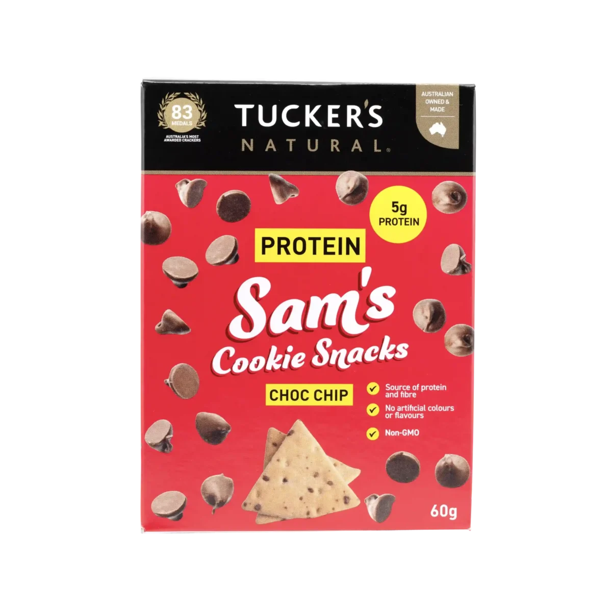 Sam's Choc Chip Protein Cookie Snacks 10x 60g - Image 5