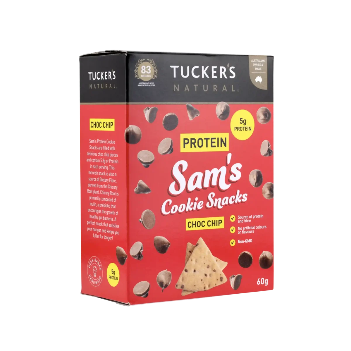 Sam's Choc Chip Protein Cookie Snacks 10x 60g - Image 3