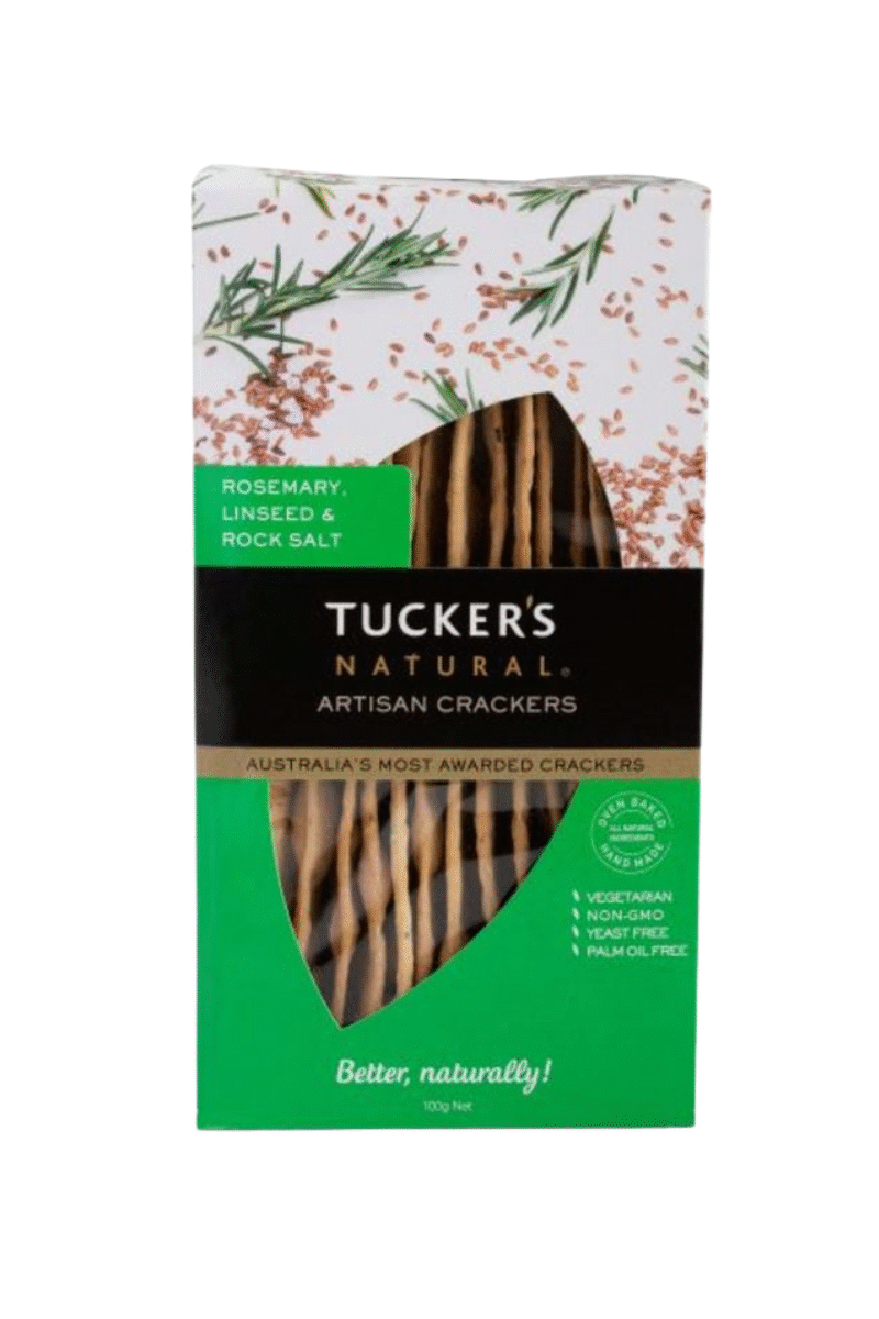 Artisan Crackers Rosemary, Linseeds & Rock Salt  5 x 100g