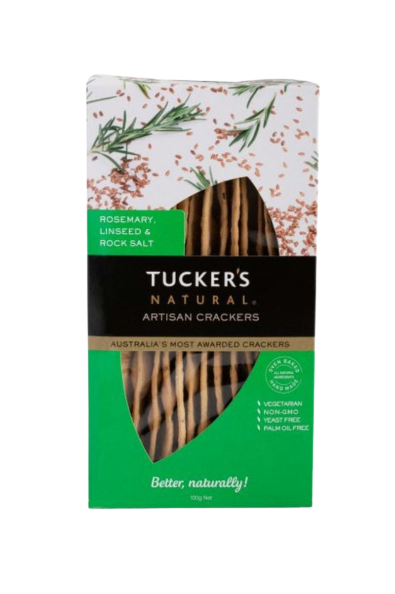 Artisan Crackers Rosemary, Linseeds & Rock Salt 5 x 100g