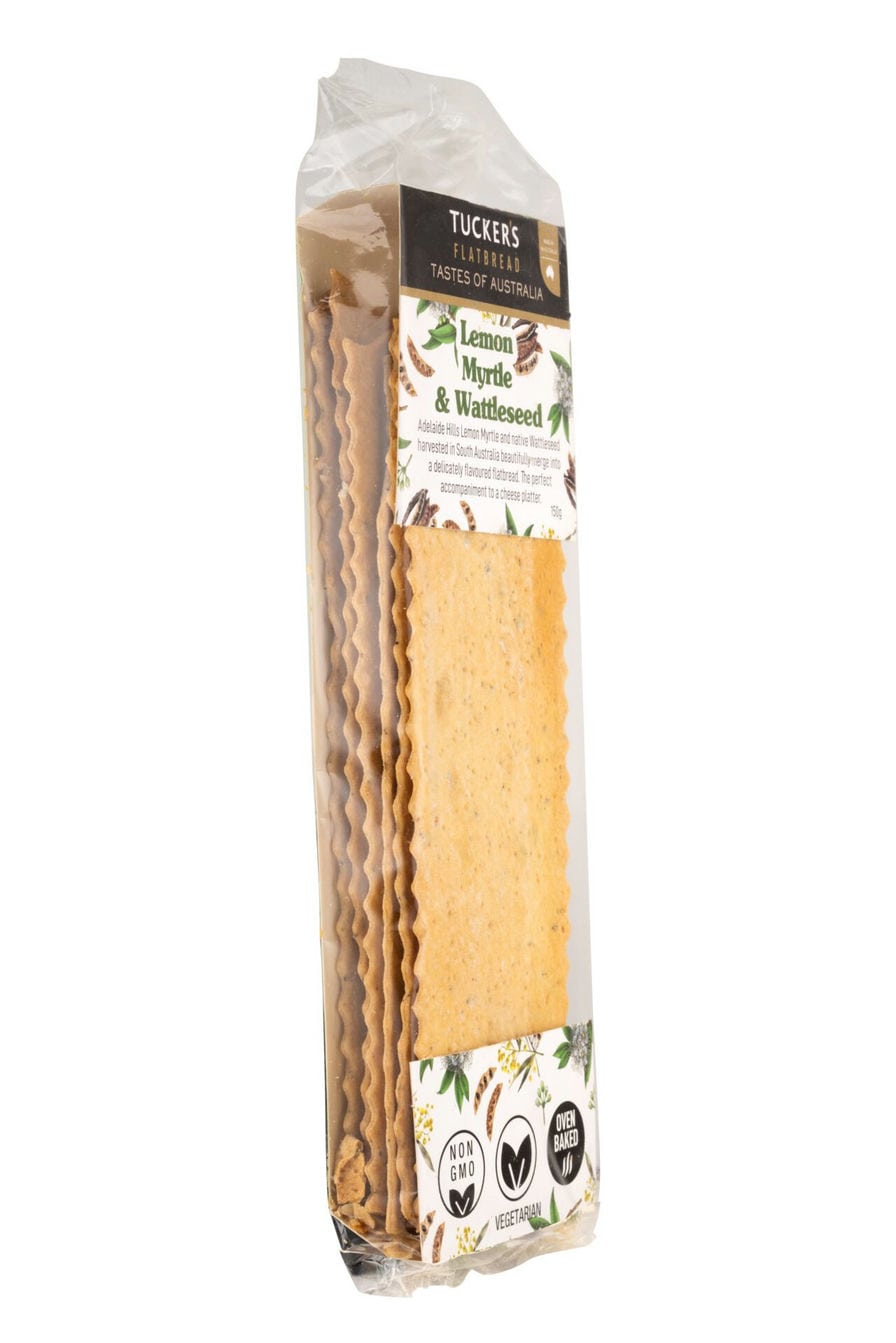 Tastes of Australia Flatbread Lemon Myrtle & Wattleseed  8 x 150g - Image 2