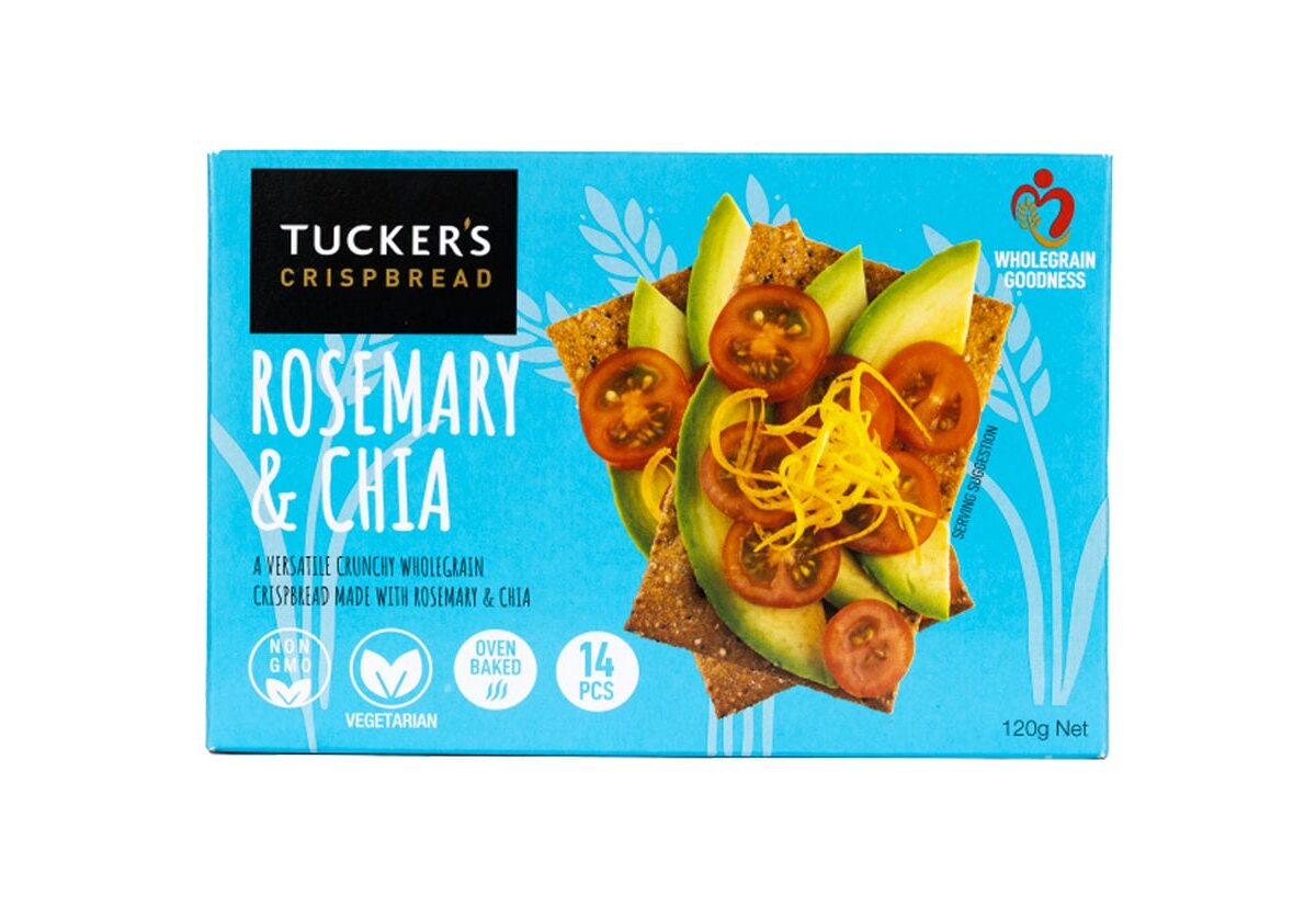 Tucker's Crispbread Rosemary and Chia  10 x 120g   Out of Stock
