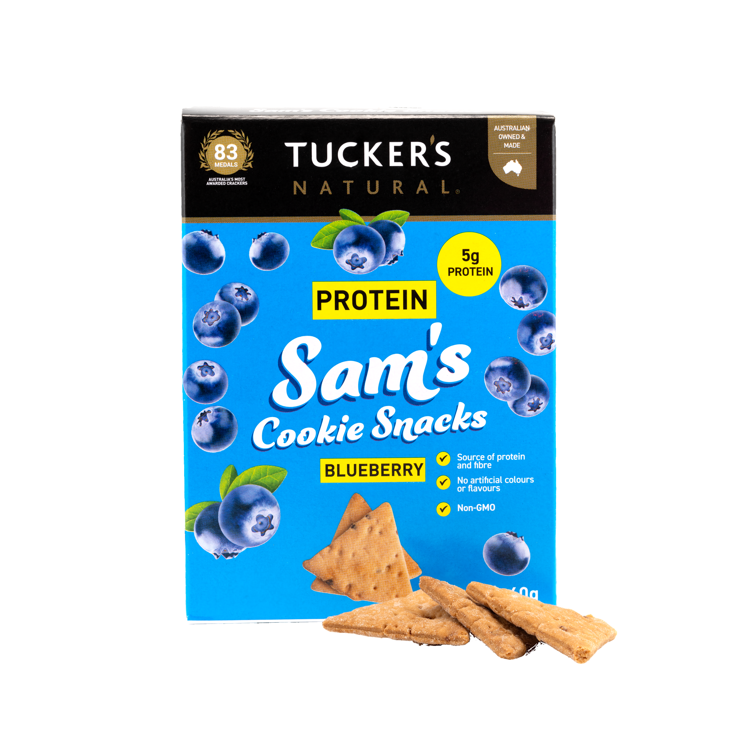 Sam's Blueberry Protein Cookie Snacks 10 x 60g