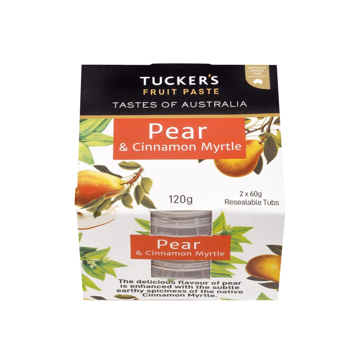 Pack of Pear and Cinnamon Myrtle Fruit Paste
