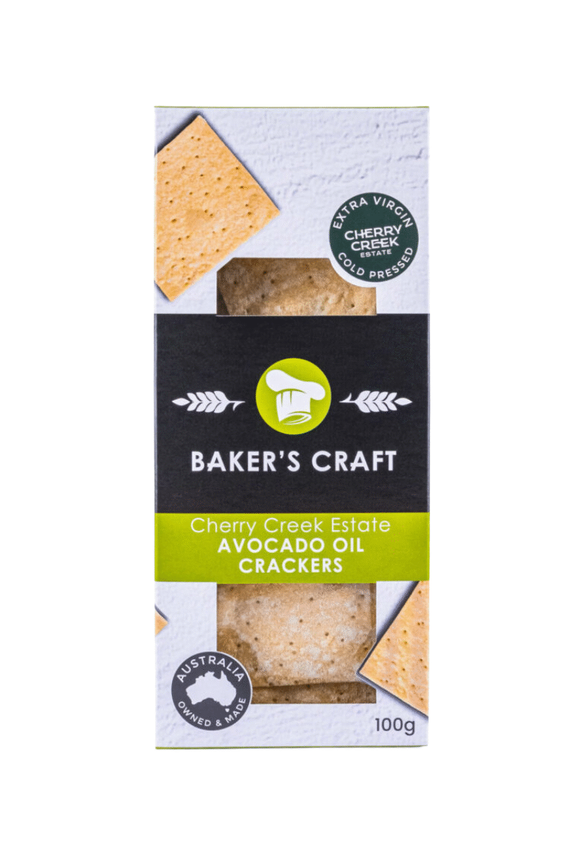 BAKER’s CRAFT Cherry Creek Estate Avocado Oil Crackers 5 x 100g